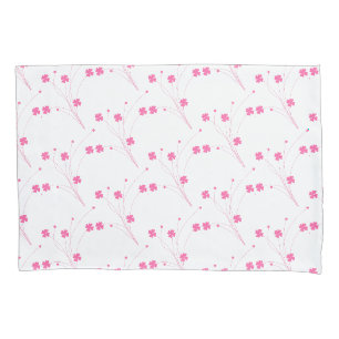 Bubblegum Rosa Blume, kleine Blumendrucke Kissenbezug