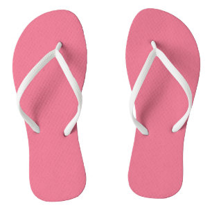 Bubblegum Rosa Farbdruck, Rot Rosa Rosa Flip Flops