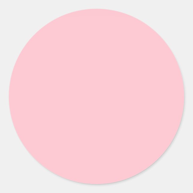 Bubblegum Rosa Farbe Runder Aufkleber (Vorderseite)