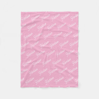 Bubblegum-Rosa-individueller-Kindername-wiederholt Fleecedecke