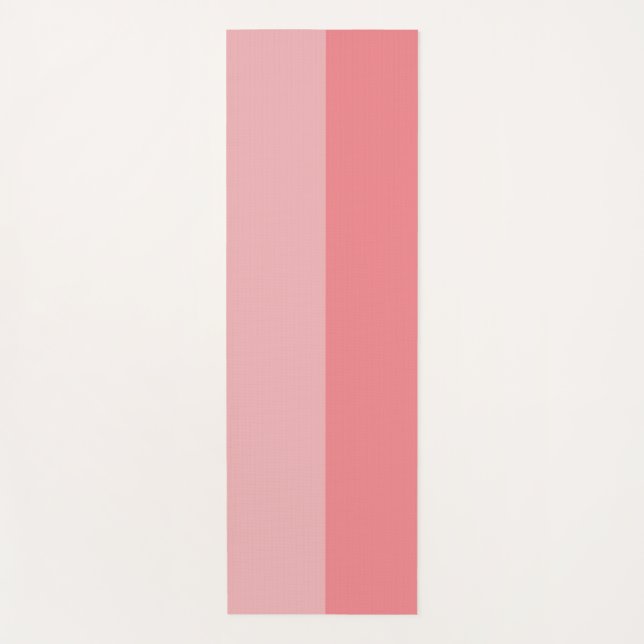 Bubblegum rosa, zwei Töne gestreiftes Yogamat Yogamatte (Vorderseite)