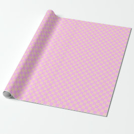 Bubblegum & Soft Peach Checkerboard Geschenkpapier