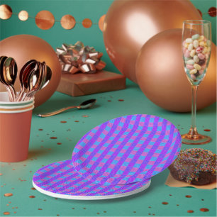Bubblegum Tartan Print, Pappteller