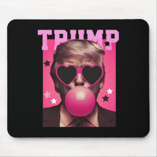 Bubblegum Trump blasen Blase Gum Weihnachts Pink Mousepad