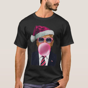 Bubblegum Trump blasen Blase Gum Weihnachts Pink T-Shirt