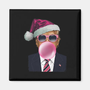 Bubblegum Trump bläst Bubble Gum Weihnachten Pink  Magnet
