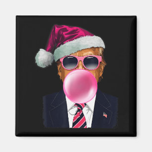 Bubblegum Trump bläst Bubble Gum Weihnachten Pink Magnet