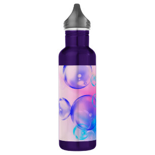 BUBBLES - Abstraktes Bild des Fraktals Kunst - Edelstahlflasche