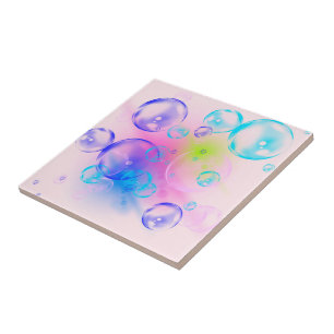 BUBBLES - Abstraktes Bild des Fraktals Kunst - Fliese