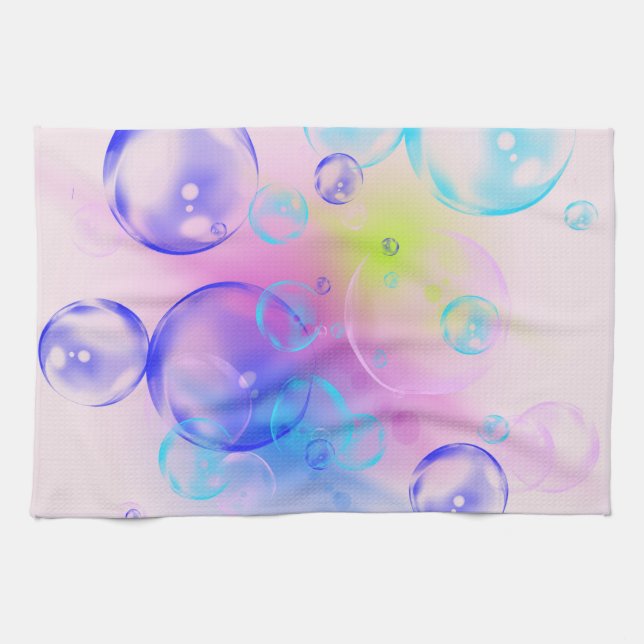 BUBBLES - Abstraktes Bild des Fraktals Kunst - Geschirrtuch (Horizontal)