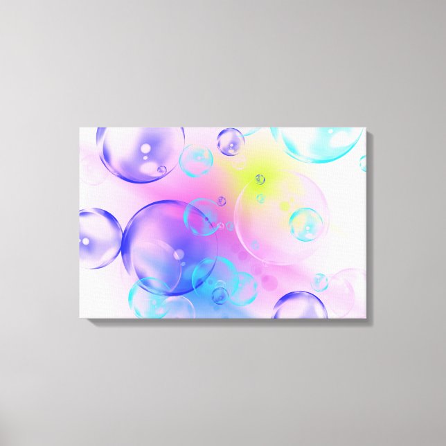 BUBBLES - Abstraktes Bild des Fraktals Kunst - Leinwanddruck (Vorderseite)