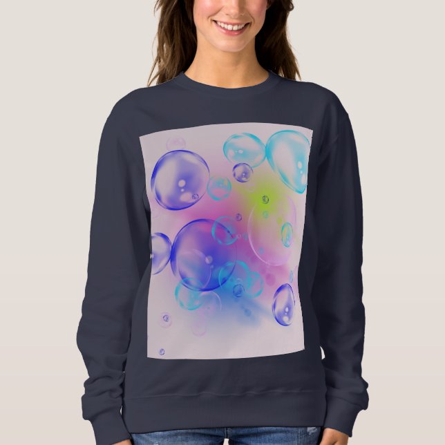 BUBBLES - Abstraktes Bild des Fraktals Kunst - Sweatshirt (Vorderseite)