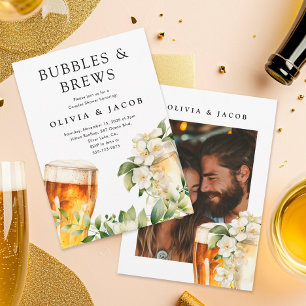 Bubbles and Brews Couples Douche Photo Invitation