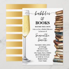 Bubbles & Books Before I Do Bridal Shower Einladung