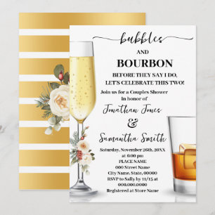 Bubbles & Bourbon Before I do Winter Dusche Einladung