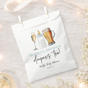 Bubbles Brauen und Windeln auch! Babyparty Geschenktütchen