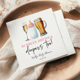 Bubbles Braut und Windeln auch! Babyparty Serviette
