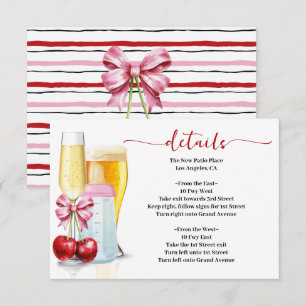 Bubbles & Breaks vor Baby Due Cherry Babydusche Begleitkarte