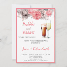 Bubbles & Brews Couples Wedding shower Invitation