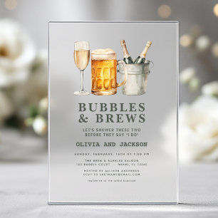 Bubbles & Brews Paarschauer Acryleinladungen