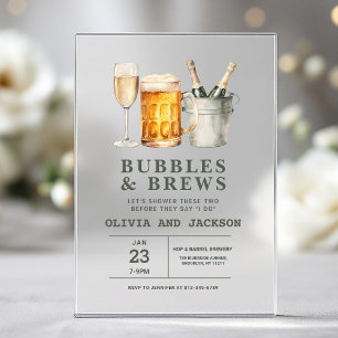 Bubbles & Brews Paarschauer Acryleinladungen