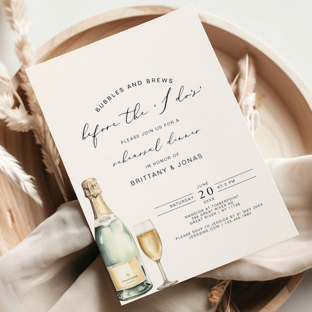 Bubbles & Brews vor dem i do Probe Dinner Einladung (Von Creator hochgeladen)