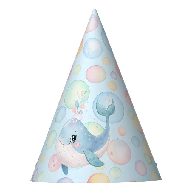 Bubbles & Fins Children's Birthday Bubbles Partyhütchen (Vorderseite)