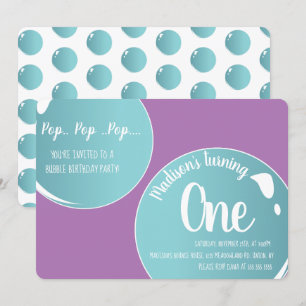 Bubbles Pop Pop Pop Geburtstags-Spaß Einladung