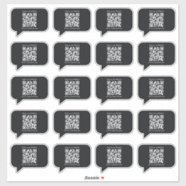 Bubbles QR ShopStickers für die Minimalistische Sc Aufkleber