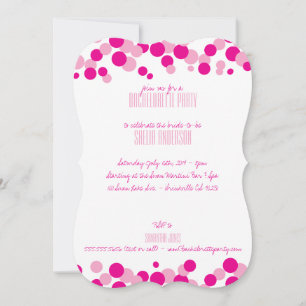Bubbles roses Invitations de la fête de Bacheloret