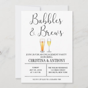 Bubbles und Break-Engagement-Partei Einladung
