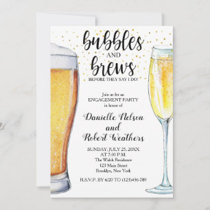 Bubbles und Break-Engagement-Partei Einladung