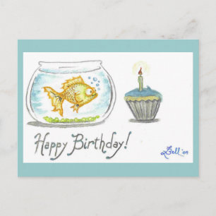 "Bubbly Birthday" postcard Postkarte
