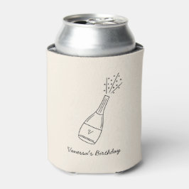 Bubbly Birthday wünscht Champagner Flasche Dosenkühler