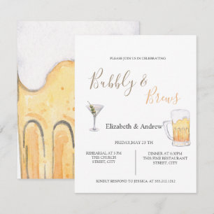 Bubbly & Braws Probe Dinner Einladung