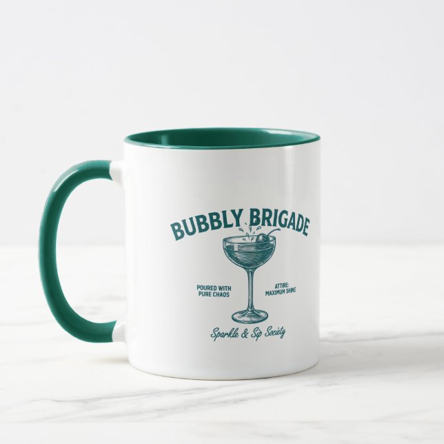 Bubbly Brigade Funkel & Trink Gesellschaft Tasse (Links)