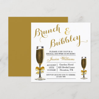 Bubbly & Brunch Brautparty Einladung