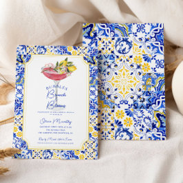 Bubbly Brunch Mediterranean Lemon Brautparty Einladung