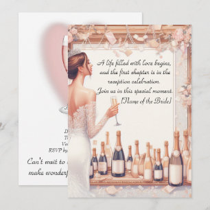"Bubbly Champagne Brautparty Celebration Einladung