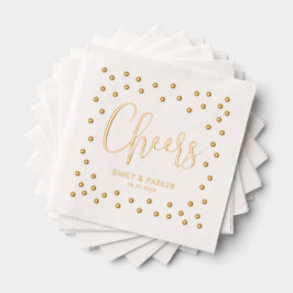 Bubbly Chef Wedding Holiday Party Foil Napkins Servietten Mit Folie