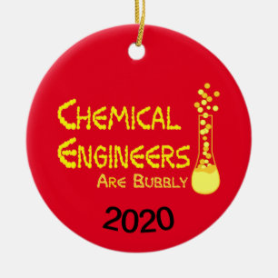Bubbly Chemical Engineers Keramik Ornament
