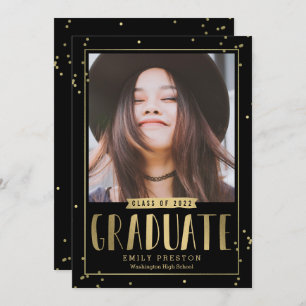 Bubbly Chic EDITABLE COULEUR Graduation Invitation