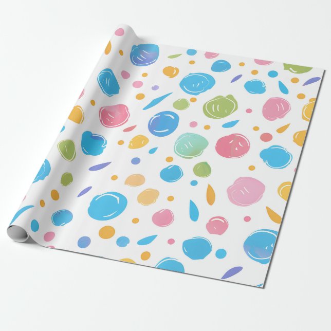 Bubbly Confetti Geschenkpapier (Ungerollt)