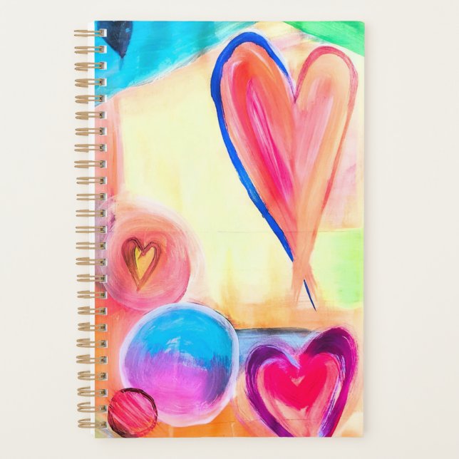 Bubbly Heart Planner - Personnalisable (Devant)