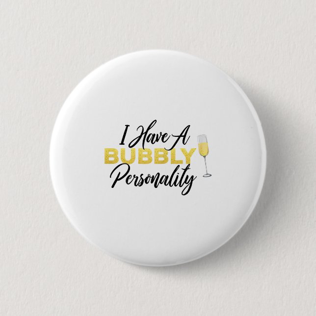 Bubbly Ity _ Champagne_wine Lover Quote  Button (Vorderseite)