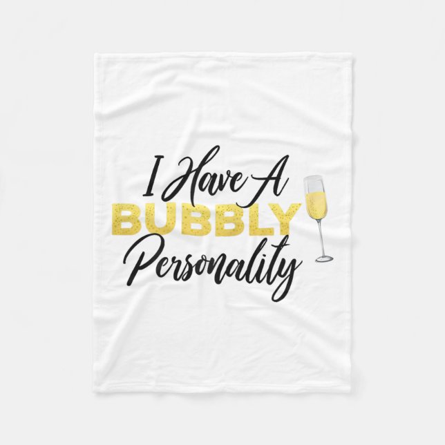 Bubbly Ity _ Champagne_wine Lover Quote  Fleecedecke (Vorderseite)
