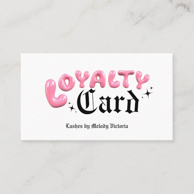 Bubbly Loyalty Business Card Visitenkarte (Vorderseite)