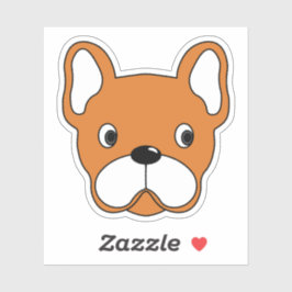Bubbly Orange Bulldog 3"x3" Vinyl Sticker