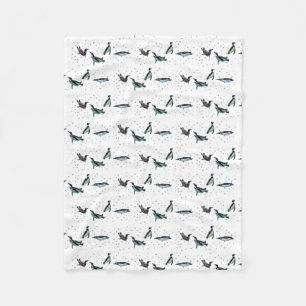 Bubbly Pinguins Fleece Blanket (Farbe auswählen)