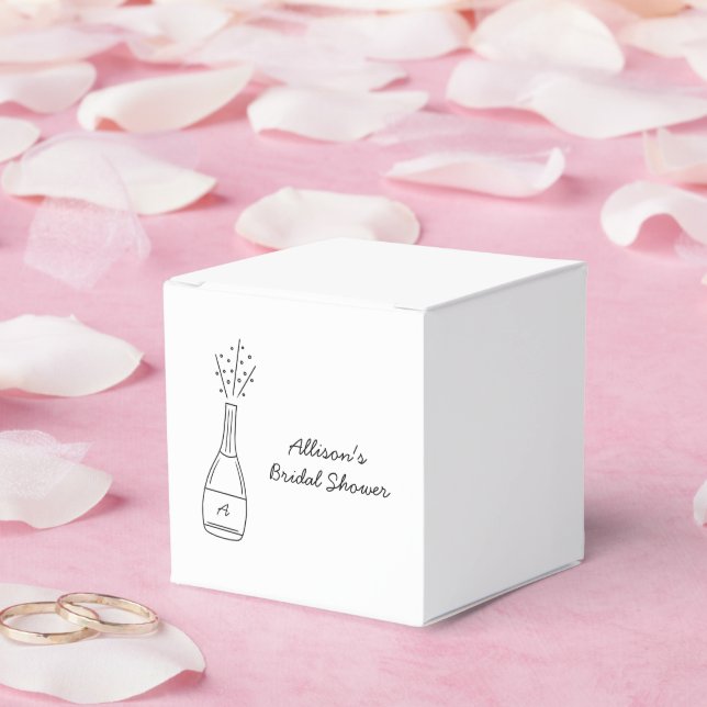 Bubbly Popping Champagne Bottle Bridal Shower Geschenkschachtel (Hochzeit)